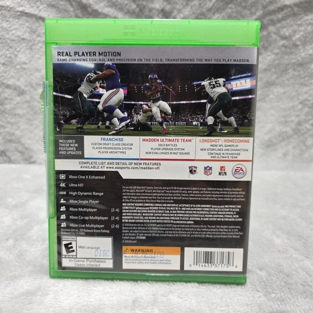 Madden NFL‎ 19 Xbox One Antonio Brown Cover Complete Pre-Owned